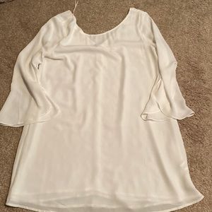 Medium Alythea White Dress. 3/4 Sleeve.